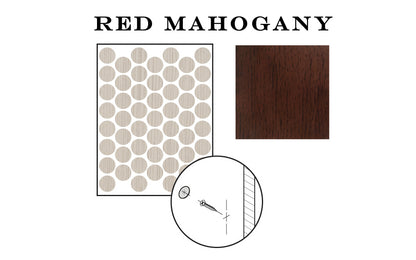 FastCap 9/16" Red Mahogany Adhesive Cover Caps - Woodgrain PVC ~ 265 Pieces - Model No. FC.MB.916.RM