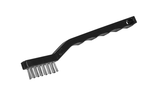 7" Long Stainless Steel Cleaning Brush with Plastic Handle ~ 5/16" Width x 1/2" Trim - Model No. 270 - Made in USA