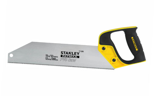 Stanley Fatmax 12" PVC & Plastic Handsaw - 13 TPI ~ 17-206 - Good for cutting PVC & plastics, it is also a good utility saw for other wood types including plywood, hardwoods, fine finish