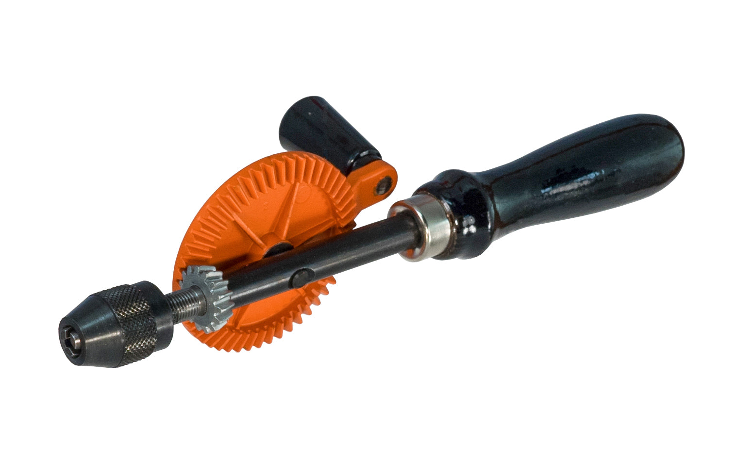 Schroeder 9-1/4" Hand Drill ~ 1/4" Chuck Capacity - Made in Germany - Schroeder ~ three-jaw chuck & a smooth-running single pinion gearing