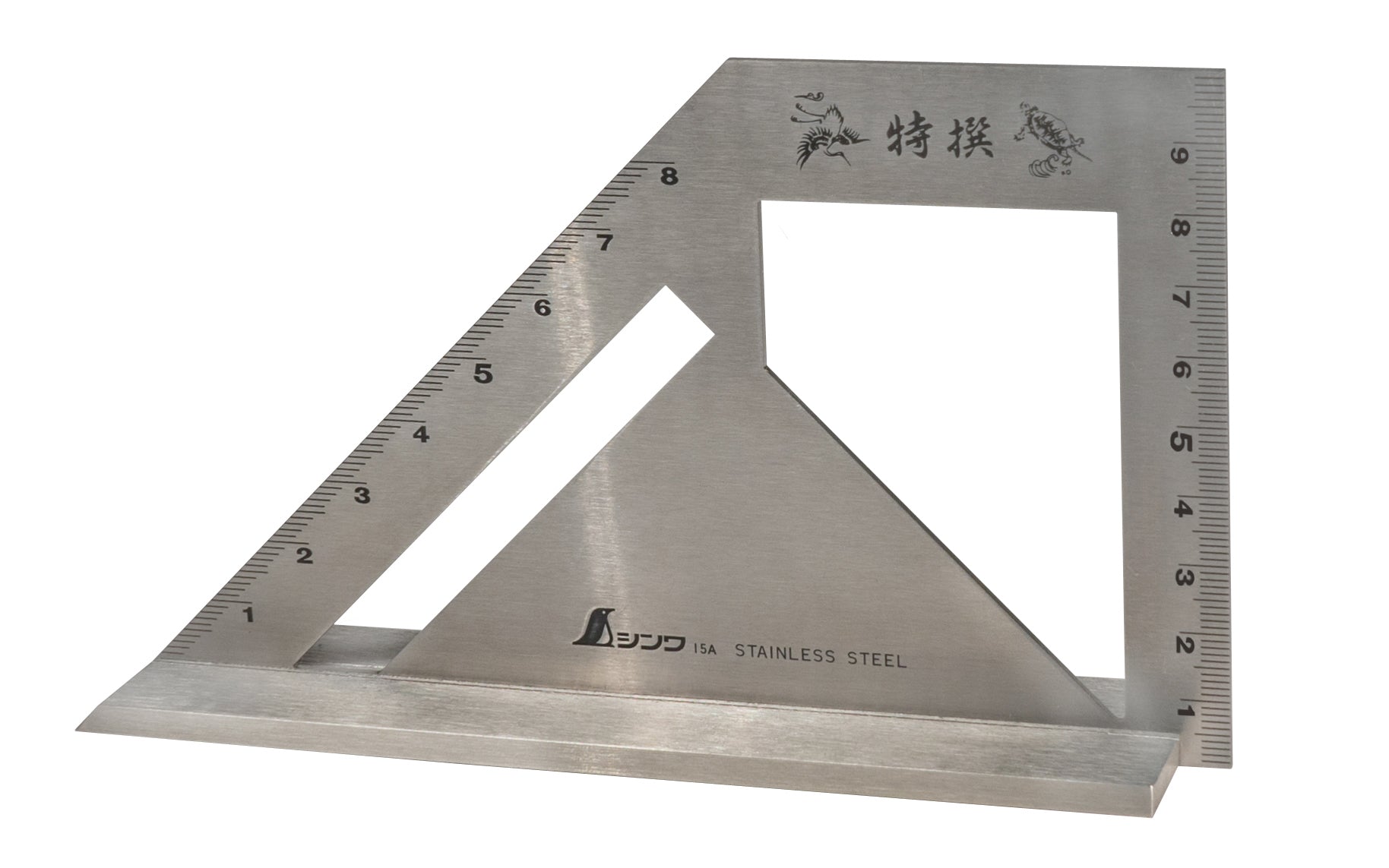 Shinwa Metric Combination Square With Wide Base ~ Miter Gauge & Miter Square 45° & 90° & 135°