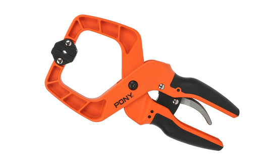 Pony 2" Hand Clamp ~ No. 32225 - Pony Jorgensen - Pressure Clamp - Soft, pivoting jaw pads protect work & hold odd shapes - 2" max opening - Adjustment mechanism allows you to adjust clamping pressure