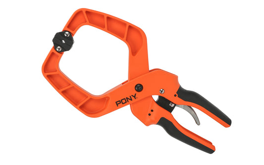Pony 4" Hand Clamp ~ No. 32400 - Pony Jorgensen - Pressure Clamp - Soft, pivoting jaw pads protect work & hold odd shapes - 4" max opening - Adjustment mechanism allows you to adjust clamping pressure ~ 044295324007