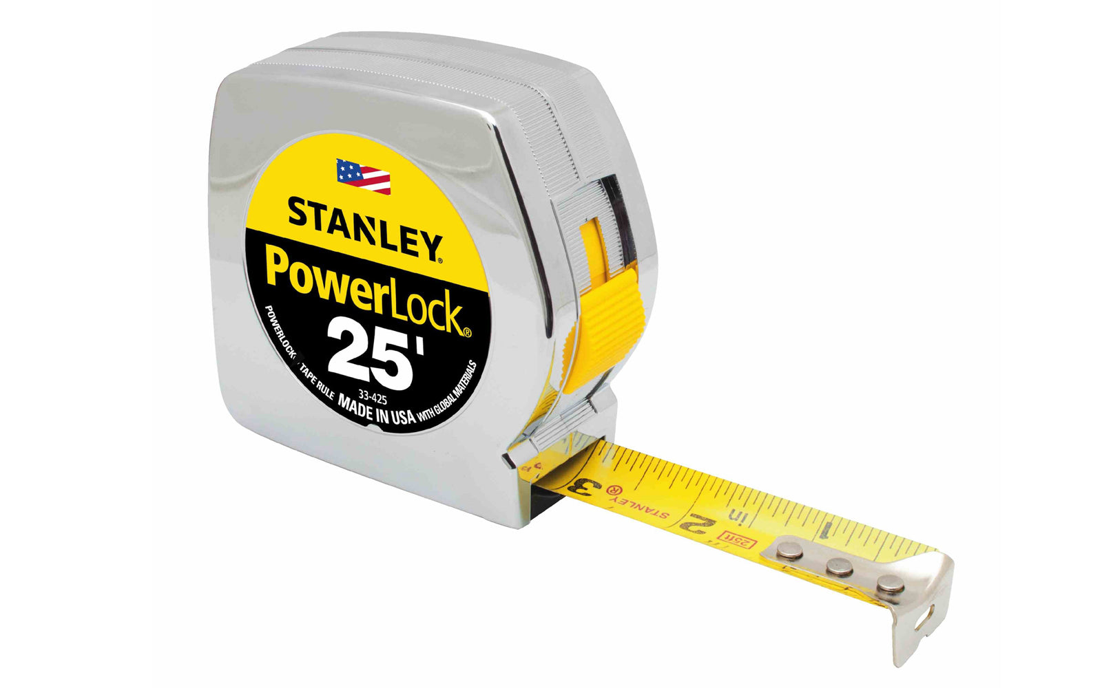 Stanley Powerlock 25' Tape Measure ~ 33-425 - Made in USA