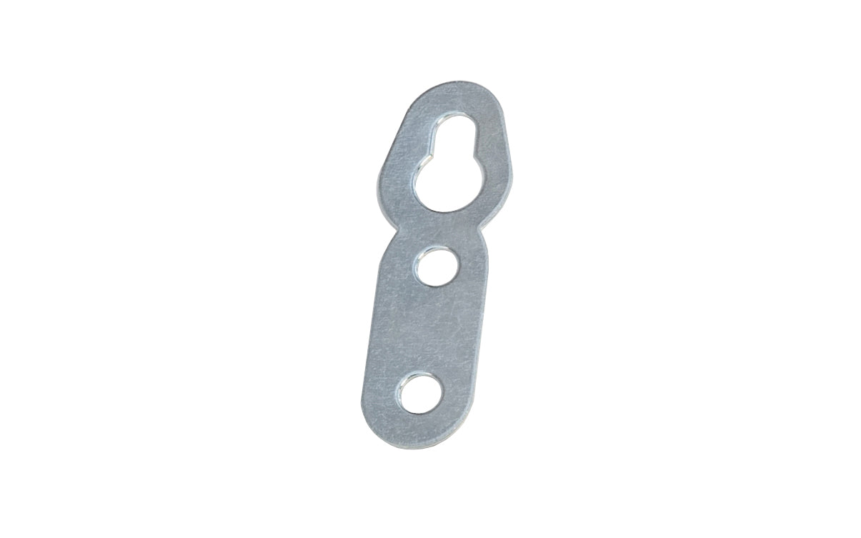 Thin Steel Keyhole Hanger Plate - Single Keyhole ~ KV Model No. 537-ZC - The single hole keyhole fastener will join two surfaces together - Knape & Vogt