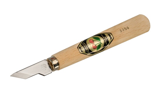 Two Cherries Chip Carving Knife ~ Small Blade, Skewed Edge - Model No. 3356 ~ Made in Germany - Wood Carving Knife