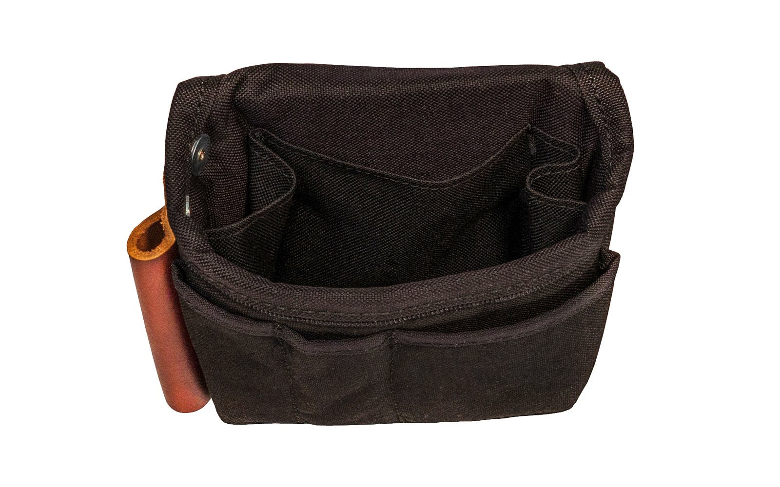 Occidental Leather Task Pouch ~ 9512 - Made in USA ~ Compact pouch for small tasks - Features 8 pockets - Task Pouch provides holders for your tape measure, spiral pad, pens & pencils, screw driver, utility knife, & pliers - Made of durable Cordura material with a foam core - Fits up to a 2" work belt - Eight Pouches - Occidental
