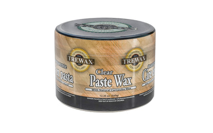 Trewax Clear Paste Wax with Natural Carnauba Wax - 12.35 oz - Clear - Made in USA - Restores the original brilliance to wood floors