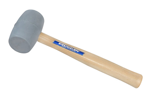 Vaughan White Rubber Mallet with Hickory Handle - 20 oz ~ No. RM2W - Made in USA ~ Vaughan Rubber Mallet is made of specially compounded, quality rubber for high impact strength & long life. The head is securely mounted on a hardwood handle. White rubber mallet head is good for non-marring use, such as work on assembling furniture & cabinets - Non-Marring