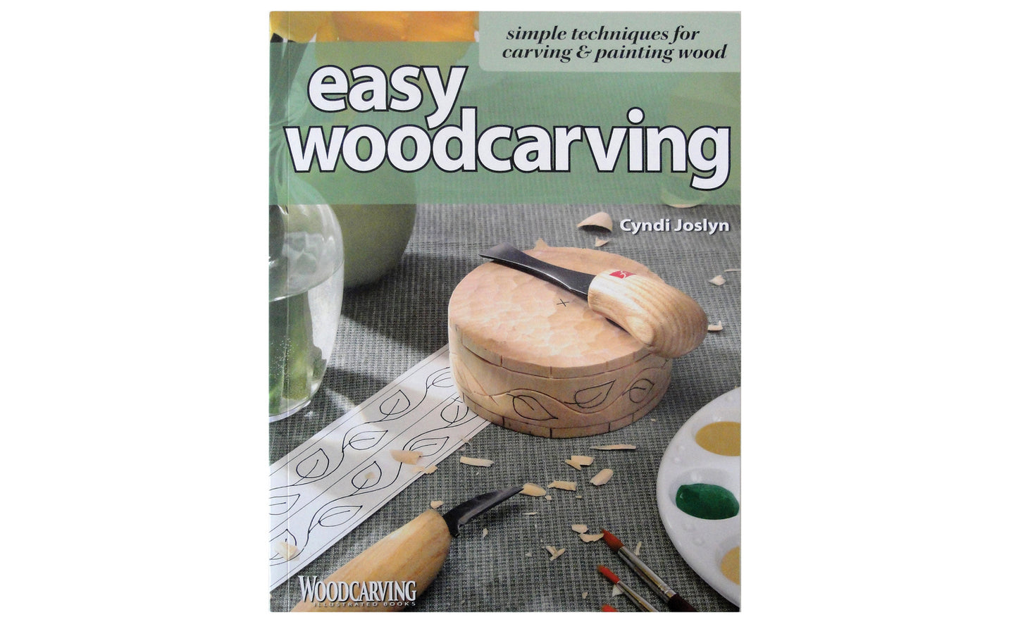Woodcarving Book - The essentials of tool selection, maintenance & wood varieties - Techniques for carving  basic shapes, such as cylinders, ball, & cubes - Easy to use patterns similar to those used in fiber arts - bonus sewing projects - Comprehensive Wood Carving Book - Soft Cover - 868924003481 - IN200