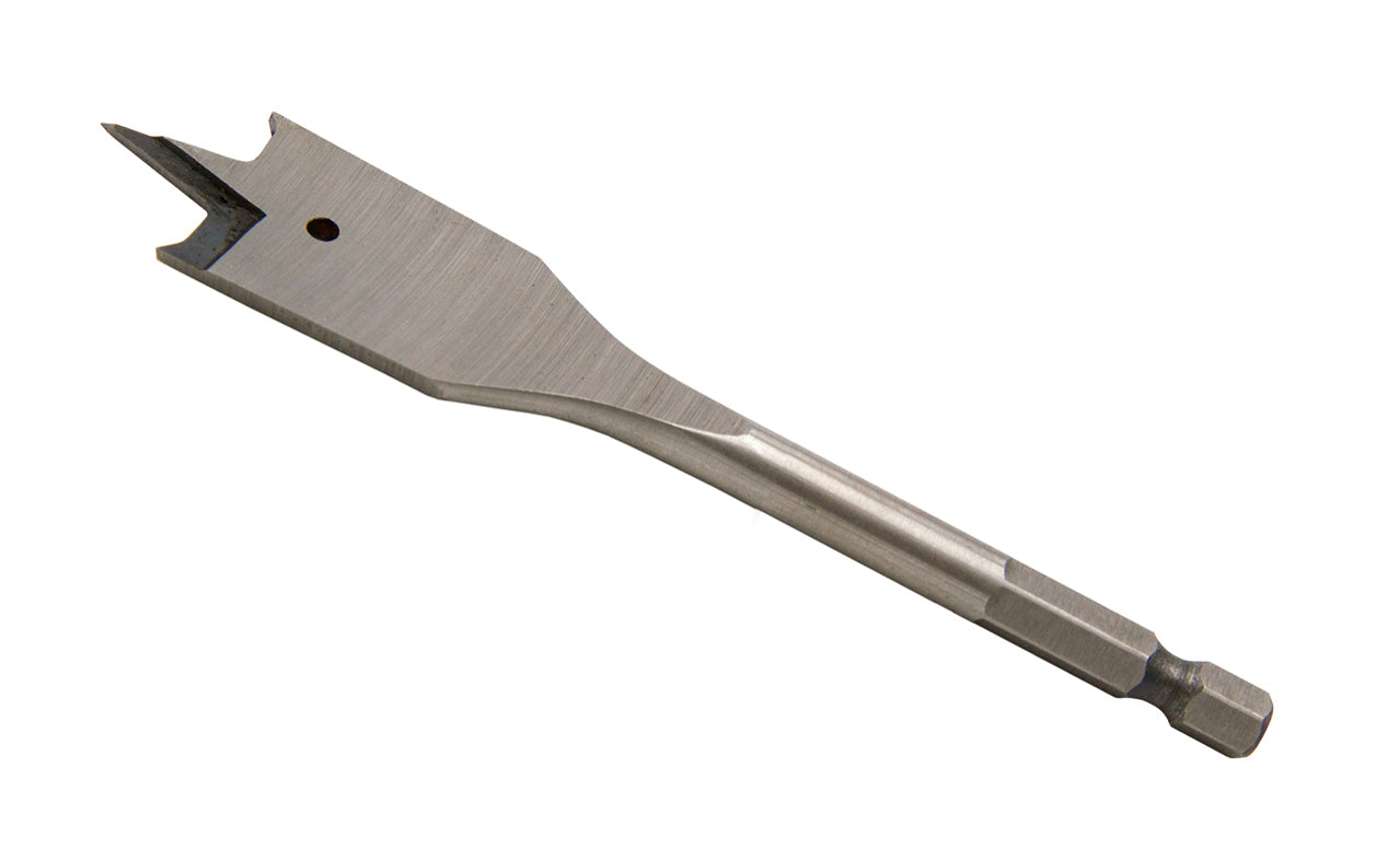 Wood Owl Flat Boring Spade Bit ~ 4-3/4" Long - Precision ground & spurred cutting edges for smooth, finished holes - 4-3/4" Length