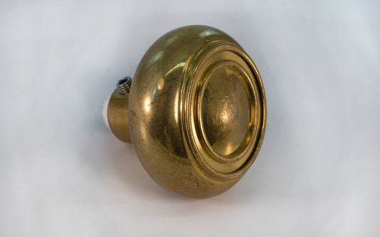 2-1/4" Solid Brass Core Knob - Used. Unlacquered Solid Brass Door Knob