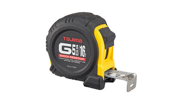 Tajima G-Series Tape Measure ~ 16' / 5m Long - Inches & Metric - Model No. G-16/5MBW