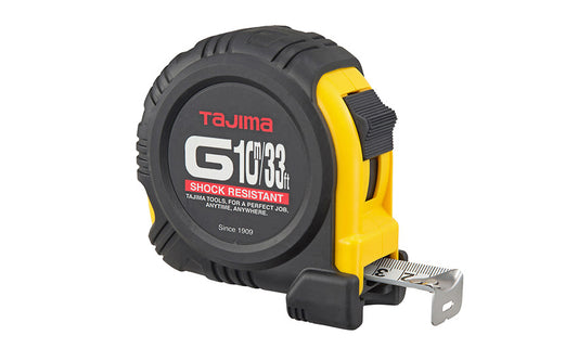 Tajima G-Series Tape Measure ~ 33' / 10m Long - Inches & Metric - Model No. G-33/10MBW