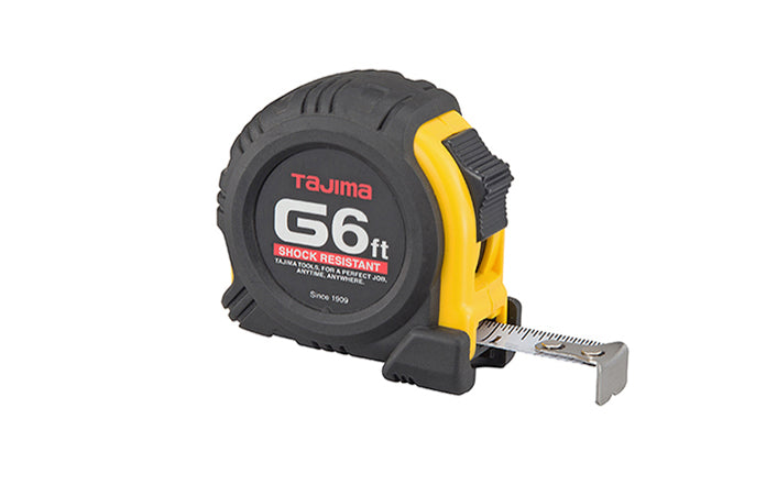 Tajima G-Series Standard Tape Measure ~ 6 Ft Long - Model G-6-BW