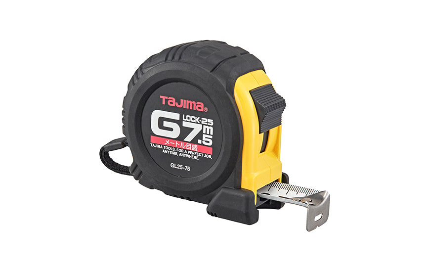 Tajima G-Series Metric Tape Measure ~ 7.5 m Long - Model No. G-7.5MBW