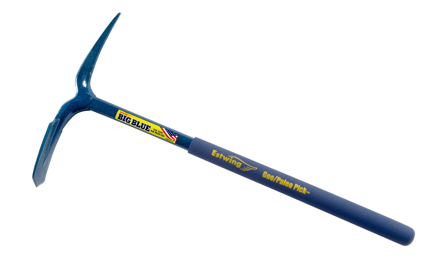 The Estwing Geo/Paleo Pick with Nylon Grip is an all one-forged tempered steel piece from the head through the handle. 26" Overall Length. Model GP-100. Made in USA ~ 034139764913