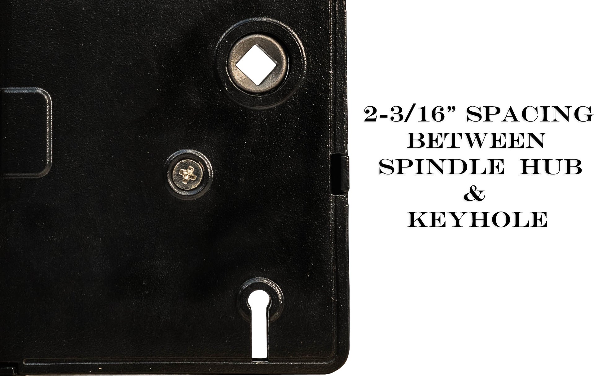 Closeup of Spindle Hub & Keyhole