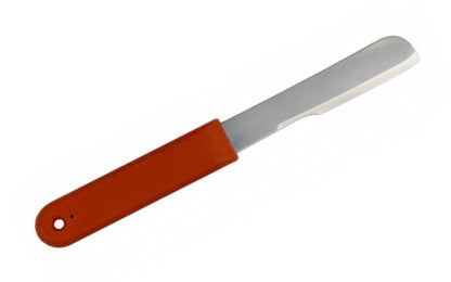Mora Equus Hoof Ferrier's Knife ~ Made in Östnor, Sweden · Made of Triflex carbon steel ~ 4" long fixed blade ~ High friction ergonomic rubber handle ~ Mora 109-1980 ~ 7316220019801