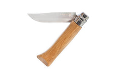 Opinel Stainless Steel Knife ~ Oak Handle ~ Foldable Knife