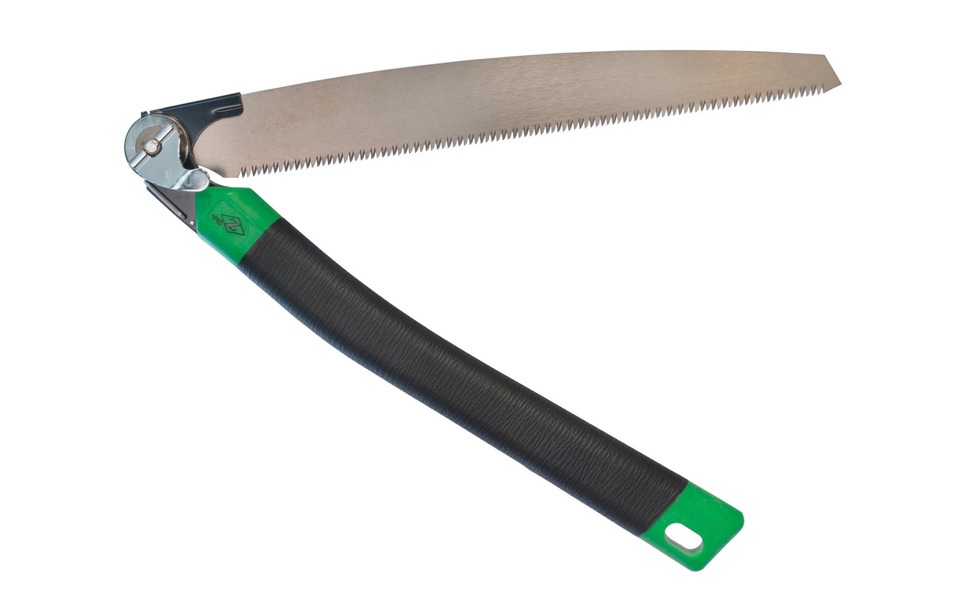Made in Japan · Crosscut Teeth: 12 TPI ~ Great multi-purpose saw ~ Foldable blade with locking mechanism ~ Overall Saw Length: 23-1/4" ~ 1-7/16" narrow blade - good for tight areas ~ Teflon coated blade helps prevent blade from staining ~ Blade is removable ~ Great for both dry & green woods