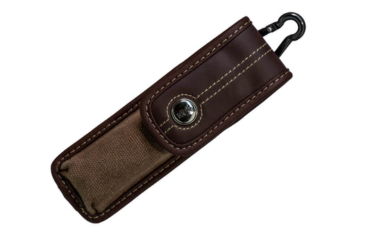 Opinel Outdoor Sheath ~ Made in France · Made of canvas & brown synthetic leather ~ Fits the No. 6, 7, 8 & 9 traditional knives & the No. 8 & 10 slim knives~ Metal snap secures knife 