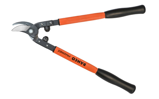 Bahco 20" Professional Bypass Loppers with Steel Handles. For pruning soft & green wood mainly in vineyards & orchards. Very sharp, professional ground blades ensure a clean cut. "California" style with narrow cutting head for easy access & quick, precise cuts. Model P14-50. Made in France. 7311518324667