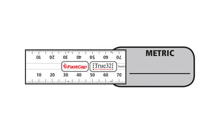 FastCap FlatBack Metric Tape Measure - Metric Reverse style - Metric increments down to millimeters ~ 5M - Model No. PMMR-FLAT16