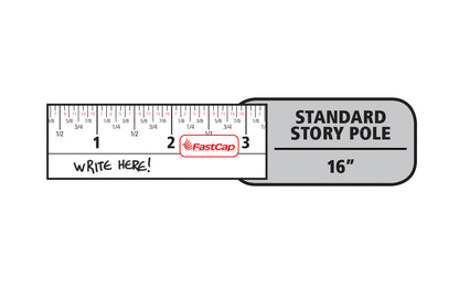 FastCap FlatBack Tape Measure ~ 16' - Square Check - Standard ~ 16' - Model No. PSSP-FLAT 16 SQC