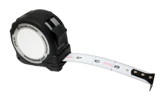 FastCap FlatBack Tape Measure - Old Standby style - Measurements in large, easy to read numbers ~ 16' - Model No. PS-FLAT16