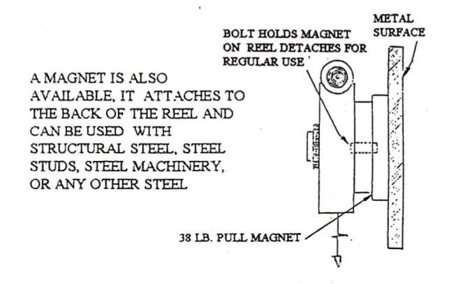 How to mount Mullan Plumb Bob Reel on metal structure