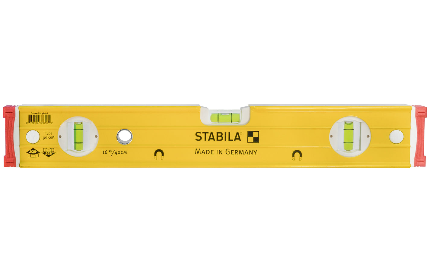 Stabila 16" (40 cm) Magnetic Level ~ Type 96-2M - No. 38616 ~ Made in Germany
