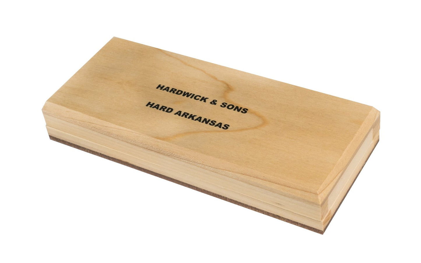 Hard Arkansas Bench Stone with Wooden Box ~ 6" x 2" - Made in USA ~ Super-fine stone that is satisfactory for the final edge on woodworking cutting tools & knives - Model No. FAB-62