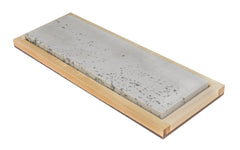 Wide Soft Arkansas Bench Stone with Wooden Box ~ 8" x 2-1/2" - Extra Wide ~ Made in USA - Good extra-fine stone. It is the least dense & coarsest grained of the natural Arkansas stones & good for starting an edge on your tools & knives; commonly used after synthetic or oil stone - Model No. MAB-822