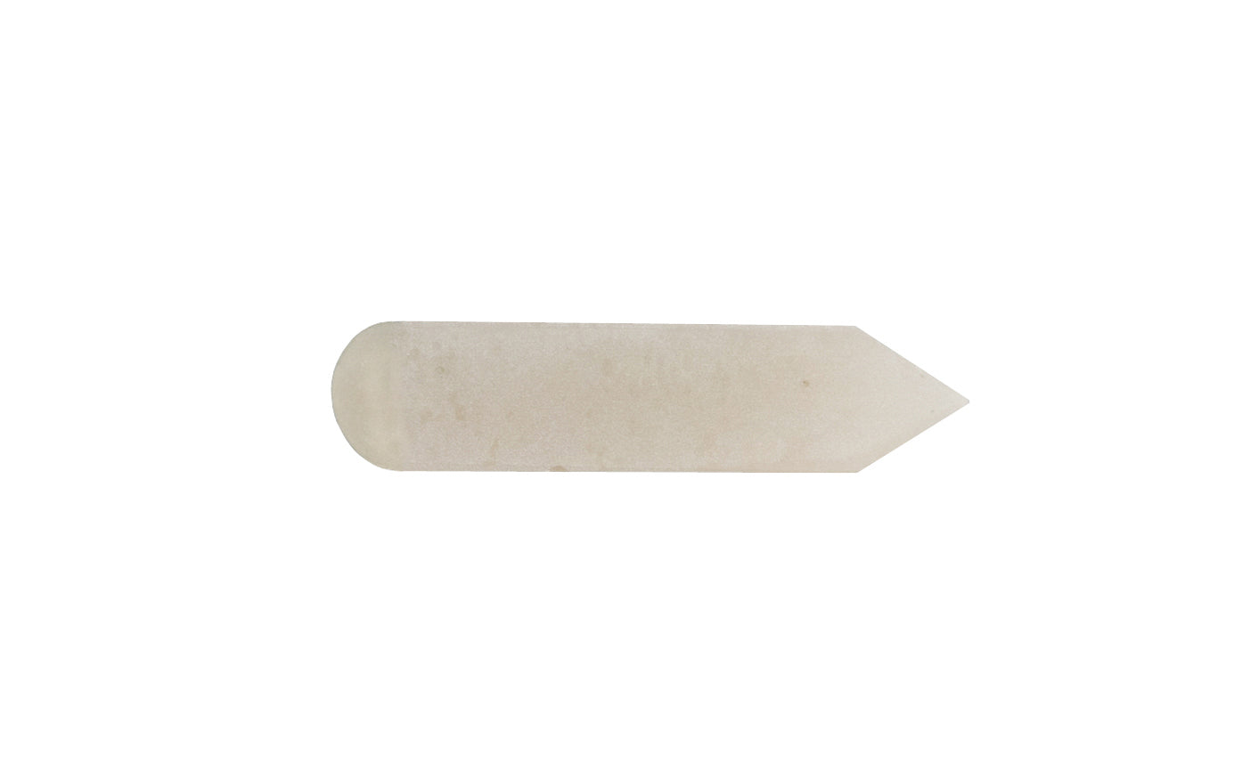 True Hard Arkansas Carving Slip Stone ~ Round Edge & Double Angle - Multi-Colored Translucent stone - 45 degree - Model No. XAS-12P ~ Made in USA