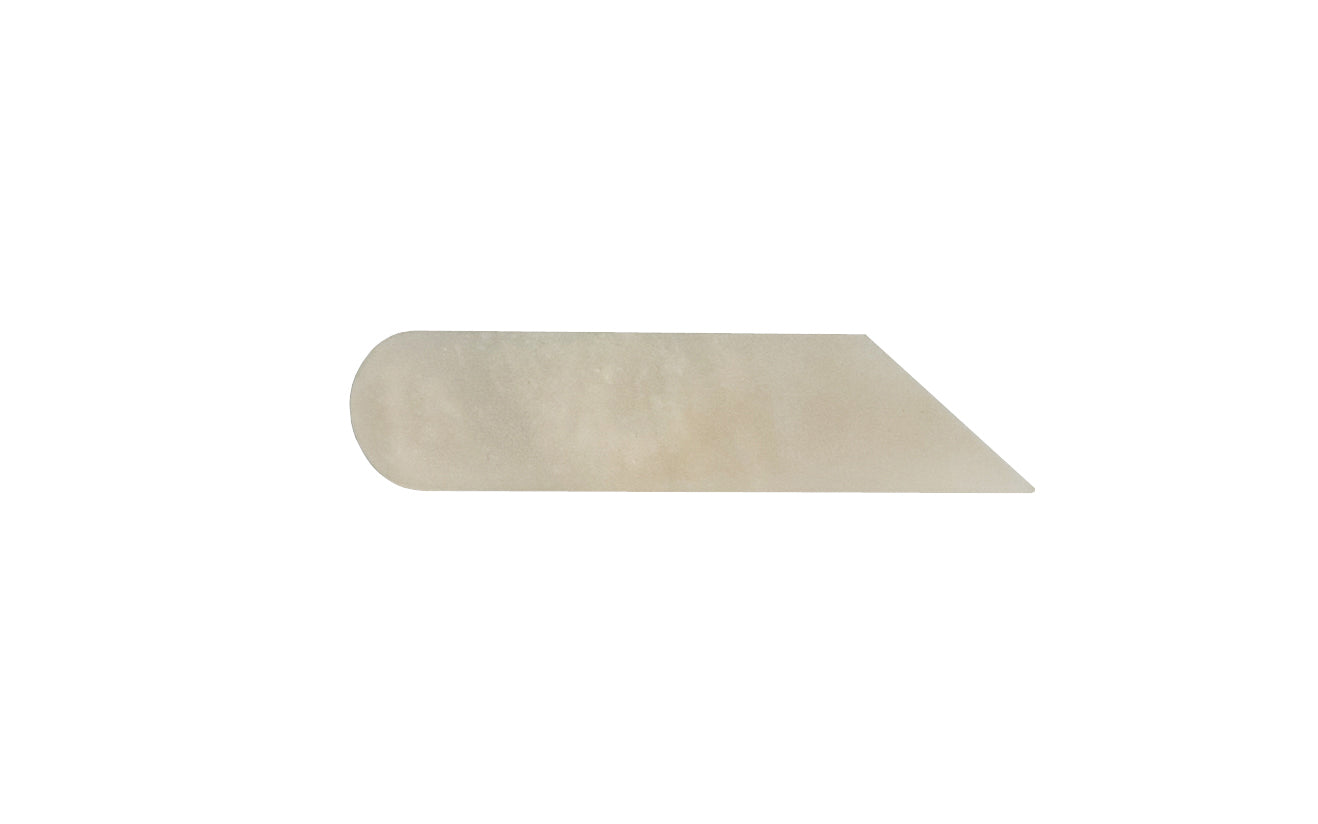 True Hard Arkansas Carving Slip Stone ~ Round Edge & 45° -  Rounded & 45 degree angle ~ Model No. XAS-22P - Multi-Colored Translucent stones - Extra-fine stone that is great for the final edge 