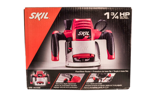 This fixed base Skil 1810 1-3/4 HP Fixed Base Router has a powerful 1-3/4 HP motor & die cast metal fixed base for durability. The fine depth extension rod & depth scale provide precision cuts. Includes collet wrench. Model 1810. 039725022851