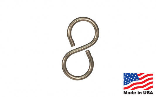 Stainless Steel Closed S-Hook - Made in USA