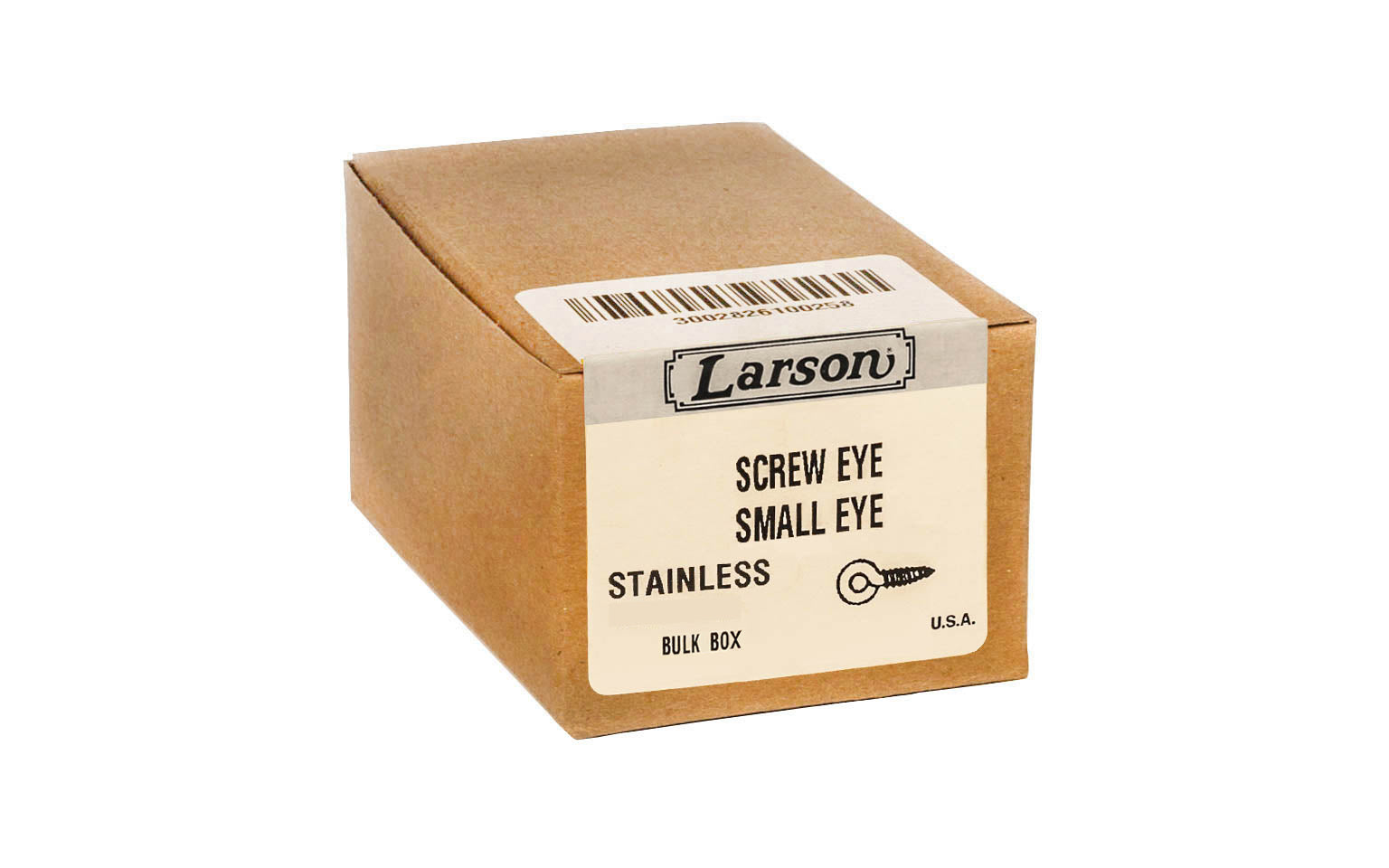 Bulk Box of Stainless Steel Screw Eyes ~ Small Eye - Made in USA