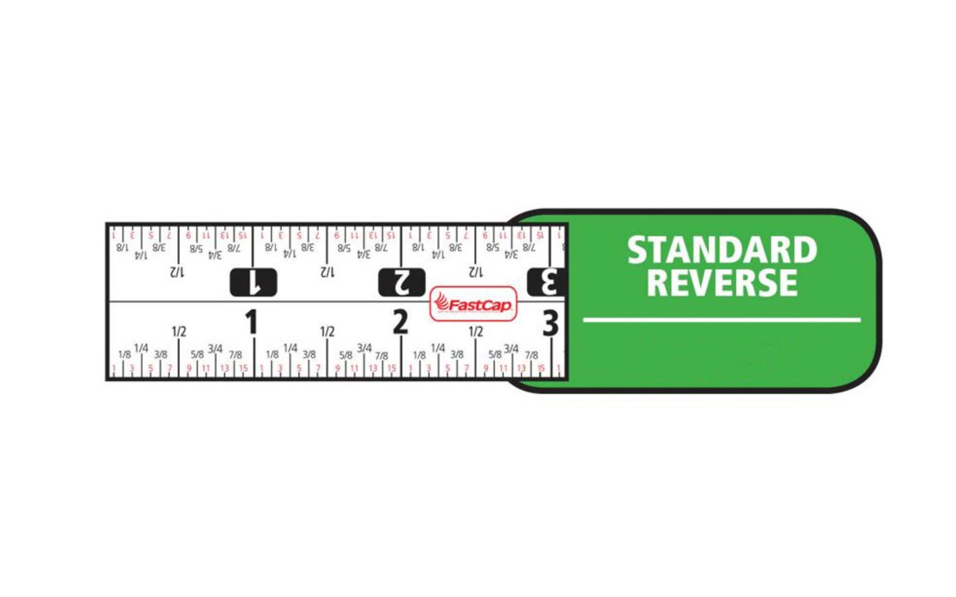 FastCap FlatBack Lefty / Righty Tape Measure ~ 16' - Standard Reverse ~ 16' - Model No. PSSR-FLAT16