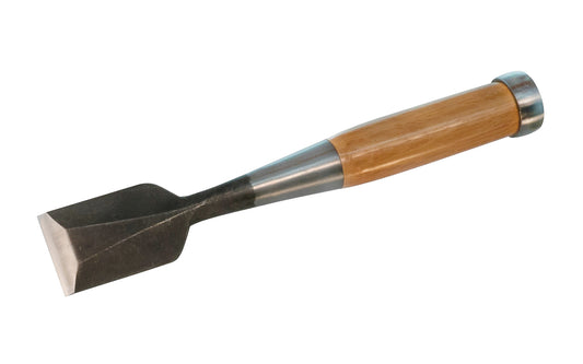 High quality Japanese Seigen Saku socket chisel 36 mm (1-7/16") with high-grade Japanese laminated steel. The whole chisel itself has a well-balanced feel when in your hand with it's long blade, making it ideal for woodworkers. The beveled edges help the chisel work with accuracy in tight spots. Made in Japan.