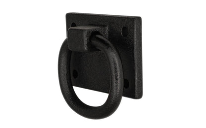 Rustic-looking cast iron pull ring with a back plate. Made of strong cast iron material, it has a nice durable & strong feel. Traditional piece of hardware has been commonly used as shutter pull rings that are mounted on inside of shutters, making it easier to close your shutters from inside your home - Model 088550