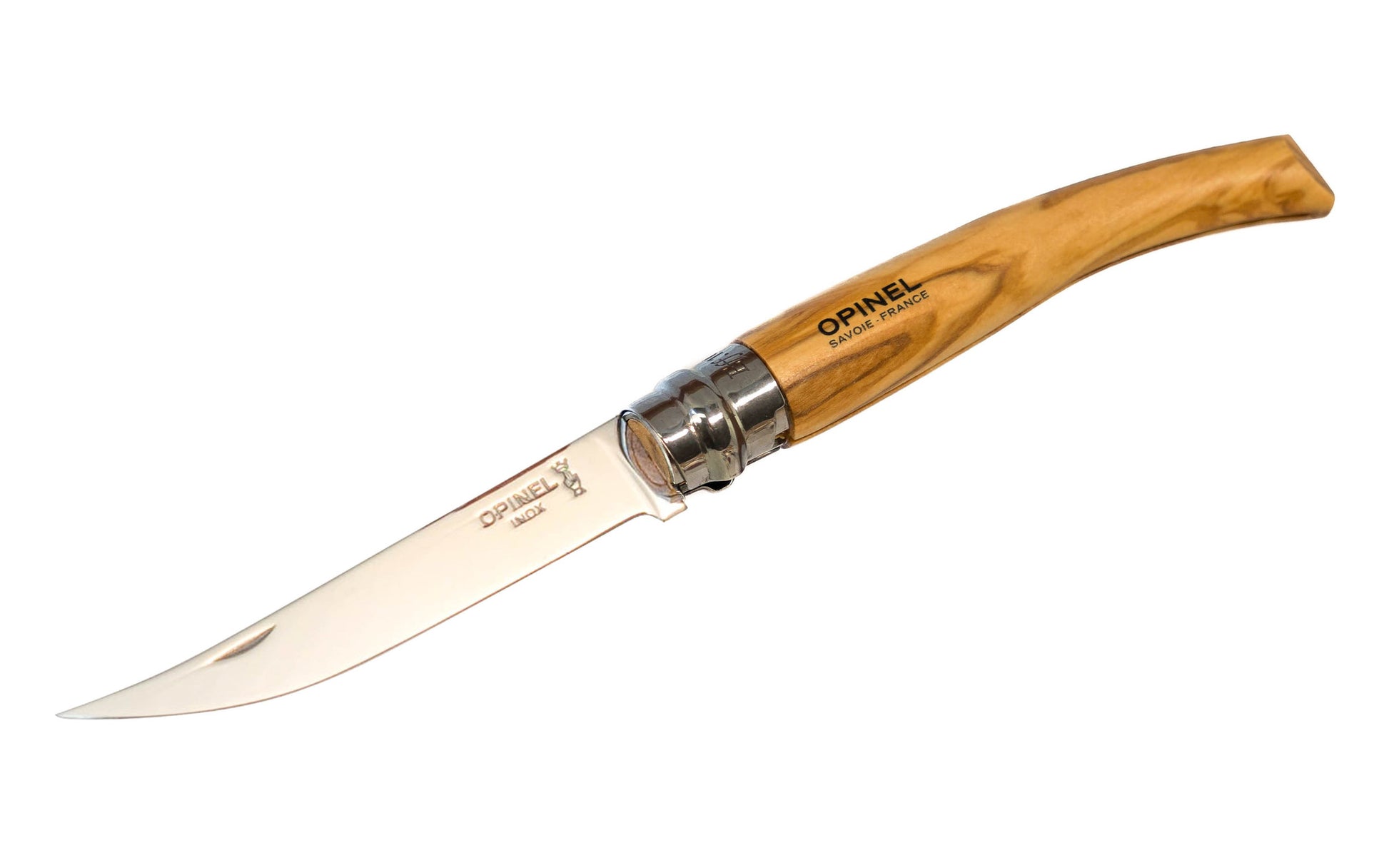 Opinel N°12 Slim Stainless Steel Folding Fillet Knife Olivewood – RIF Knives