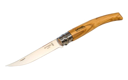 Opinel Stainless Steel "Effilés" Slim Knife ~ Olivewood Handle ~ Made in France