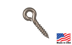 Stainless Steel Screw Eye ~ Small Eye - Made in USA