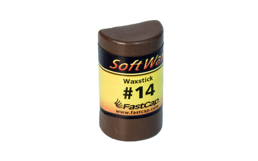 FastCap #14 SoftWax Refill Stick is great for color matches, shading & blending in finished wood. Repairs & hides small holes & scratches - Brown Color ~ Model No. WAX14S ~ Made in USA ~ 