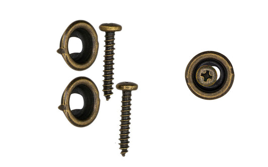 Vintage-style Hardware · Solid Brass Sash Stop Bead Adjusters - Pair. Made of solid brass - Allows 1/8" sideways adjustment - 11/16" Diameter. Allows for easy removal of interior stops of sash windows for repairs, refinishing, & adjustment of windows for smooth operation, especially during seasonal weather changes. Antique Brass Finish.