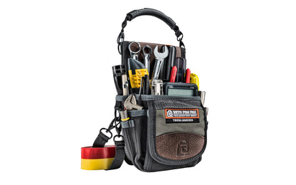 Veto Bags - Veto Pro Pac model TP3 - Leather Trim Panels - Detachable Rubber Handle - 851578000349 - Veto Pac Pac Tool Bag - TP3 Pouch - Meter Pouch - Features 15 pockets of various sizes including bit pockets - TP3 Bag - Electrical tape strap - Clip-on diagnostics bag which holds a meter & a variety of tools - Veto Bag