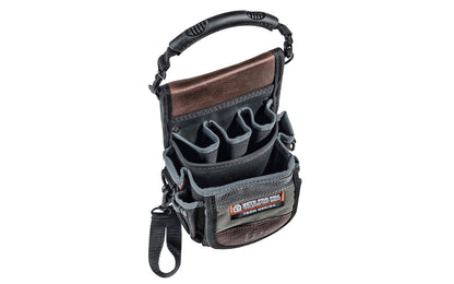 Veto Bags - Veto Pro Pac model TP3 - Leather Trim Panels - Detachable Rubber Handle - 851578000349 - Veto Pac Pac Tool Bag - TP3 Pouch - Meter Pouch - Features 15 pockets of various sizes including bit pockets - TP3 Bag - Electrical tape strap - Clip-on diagnostics bag which holds a meter & a variety of tools - Veto Bag
