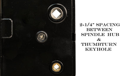 Closeup of Spindle Hub & Thumbturn Keyhole